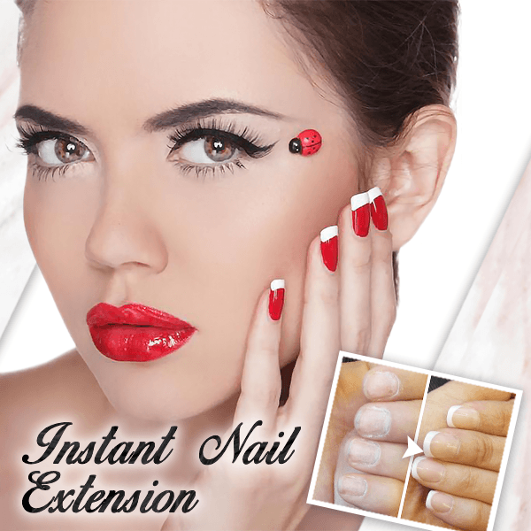 Glue-On French Manicure Nails Kit (100 pcs)